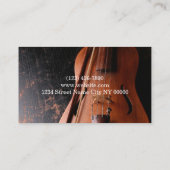 Carte De Visite Cours de violon Professeur de musique (Dos)