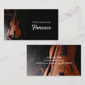 Carte De Visite Cours de violon Professeur de musique (Devant / Derrière)