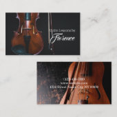 Carte De Visite Cours de violon Professeur de musique (Devant / Derrière)