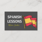 Carte De Visite Cours d'espagnol Professeur de langue étrangère (Devant)