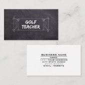 Carte De Visite Cours d'instructeur de golf Enseignant instructeur (Devant / Derrière)