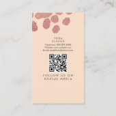 Carte De Visite Cours d'instructeur de yoga Rose rose Faux Foil B (Dos)