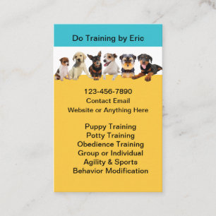 Carte De Visite Cours et services de dressage de chiens