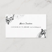 Carte De Visite Cours particuliers de professeur de musique (Dos)