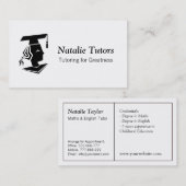 Carte De Visite Cours particuliers personnels licenciés noirs et (Devant / Derrière)