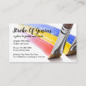 Carte De Visite Cours Peinture Et Artisanat (Devant)