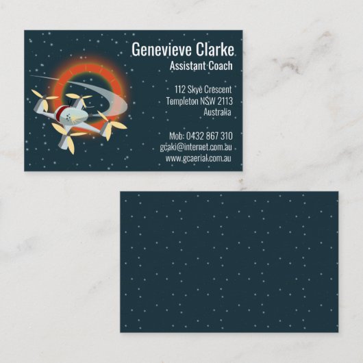 Carte De Visite Course de drones (Devant / Derrière)