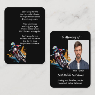 Carte De Visite Course de moto cross Christian Memorial