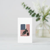Carte De Visite Course de tonneaux Drapeau américain Design vector (Debout devant)