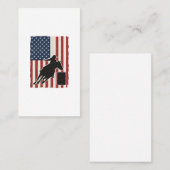 Carte De Visite Course de tonneaux Drapeau américain Design vector (Devant / Derrière)