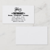 Carte De Visite Course de tracteurs humoristiques (Devant / Derrière)