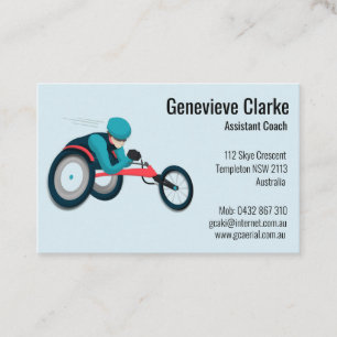 Carte De Visite Course en fauteuil roulant