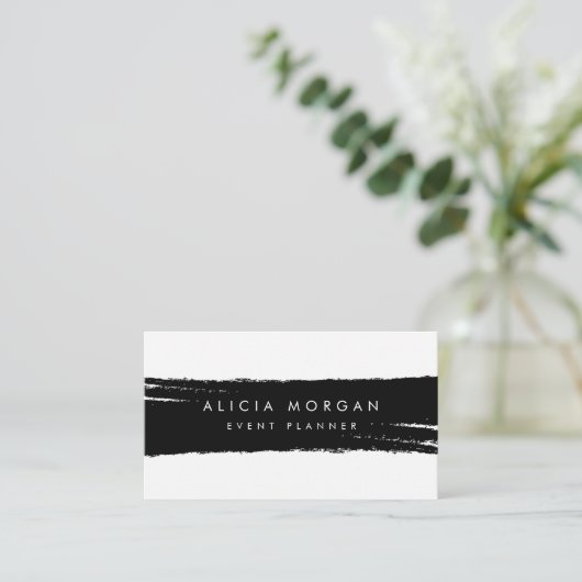 Carte De Visite Course noire de brosse (Debout devant)