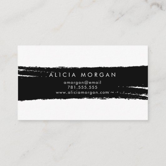 Carte De Visite Course noire de brosse (Dos)