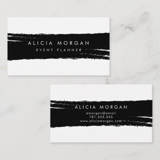 Carte De Visite Course noire de brosse (Devant / Derrière)