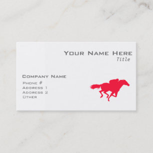 Carte De Visite Course Red Horse Scarlet
