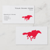 Carte De Visite Course Red Horse Scarlet (Devant / Derrière)