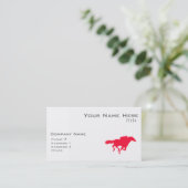 Carte De Visite Course Red Horse Scarlet (Debout devant)