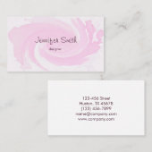 Carte De Visite Courses de brosse de rose d'aquarelle (Devant / Derrière)