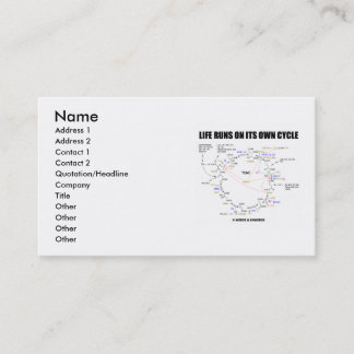 Carte De Visite Courses de la vie sur son propre cycle (cycle de