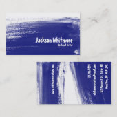 Carte De Visite Courses de peinture - bleu (Devant / Derrière)