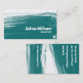 Carte De Visite Courses de peinture - Teal (Devant / Derrière)