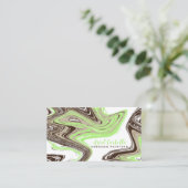 Carte De Visite courses en bon état de vert et de chocolat (Debout devant)