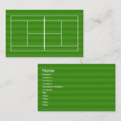 Carte De Visite court de tennis (Devant / Derrière)