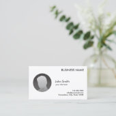 Carte De Visite Courtier d'agent photo personnalisé minimal (Debout devant)