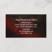 Carte De Visite Courtier d'assurance, look cuir, logo Phoenix Rise (Dos)