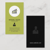 Carte De Visite Courtier en actions (Devant / Derrière)