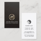 Carte De Visite courtier en actions de Stock consultant en placeme (Devant / Derrière)