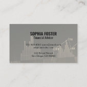 Carte De Visite Courtier en actions | Graphiques de placements (Dos)