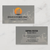 Carte De Visite Courtier en actions | Graphiques de placements (Devant / Derrière)