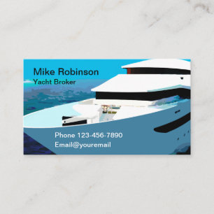 Carte De Visite Courtier en yachts moderne
