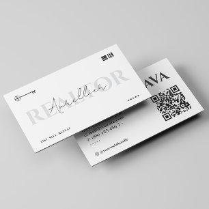 Carte De Visite Courtier Immobilier Hypothécaire Minimal Clé de Sc