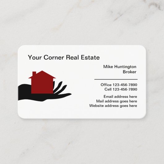 Carte De Visite Courtier immobilier professionnel (Devant)