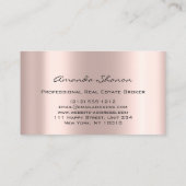 Carte De Visite Courtier immobilier professionnel Agent Blush Hous (Dos)