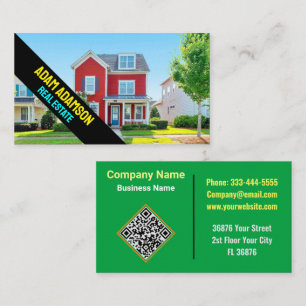 Carte De Visite Courtier Immobilier Professionnel (QR Code) Accuei