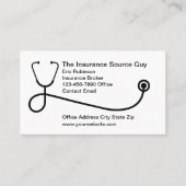 Carte De Visite Courtier Médicale d'assurance maladie (Devant)