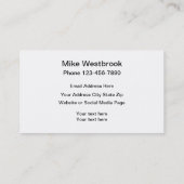 Carte De Visite Courtier professionnel (Dos)