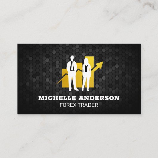 Carte De Visite Courtiers en actions | Finance | Graphique (Devant)