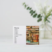 Carte De Visite Cousant - les approvisionnements pour l'ouvrière (Debout devant)