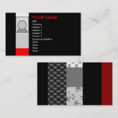 Carte De Visite coussin à motifs : (Devant / Derrière)