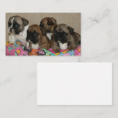 Carte De Visite Coussin bouledogues français Bulldogue français (Devant / Derrière)
