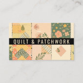 Carte De Visite Coussin de couture de patchwork de pêche jaune (Devant)