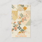 Carte De Visite Coussin de couture de patchwork de pêche jaune  (Devant)