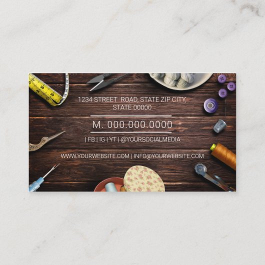 Carte de visite cousu main (Dos)