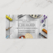 Carte de visite cousu main pour le port de mer ou (Dos)