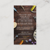 Carte de visite cousu main pour le port de mer ou  (Dos)